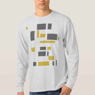 Modern, simpel, cool geometric yellow gray pattern t-shirt