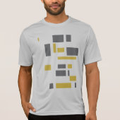 Modern, simpel, cool geometric yellow gray pattern t-shirt (Voorkant)