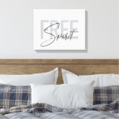 Modern, simpel, cool typography of Free Spirit Canvas Afdruk (Insitu (Slaapkamer))