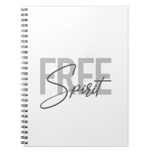 Modern, simpel, cool typography of Free Spirit Notitieboek