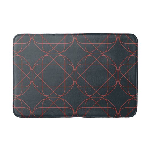 Modern, simpel, cute, playful geometric pattern badmat (Voorkant)
