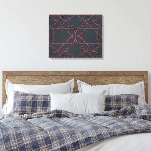 Modern, simpel, cute, playful geometric pattern canvas afdruk (Insitu (Slaapkamer))