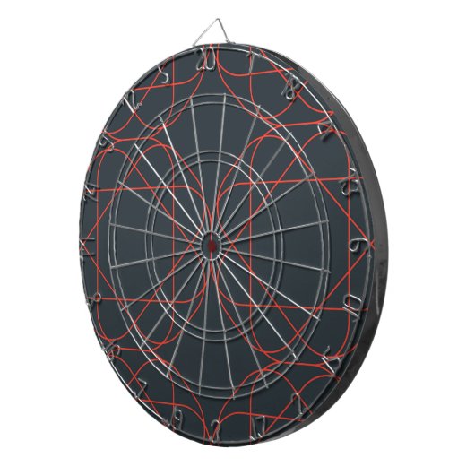 Modern, simpel, cute, playful geometric pattern dartbord (Voorkant Rechts)