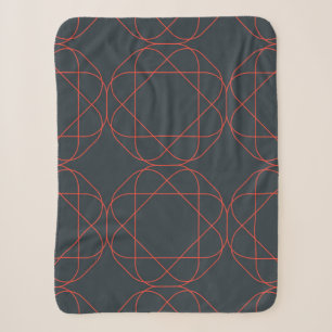 Modern, simpel, cute, playful geometric pattern sherpa deken