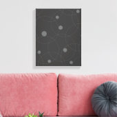 Modern, simpel, playful, fun pattern of circle canvas afdruk (Insitu (Woonkamer))