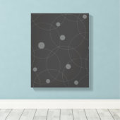 Modern, simpel, playful, fun pattern of circle canvas afdruk (Insitu (Houten vloer))