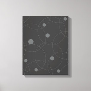 Modern, simpel, playful, fun pattern of circle canvas afdruk