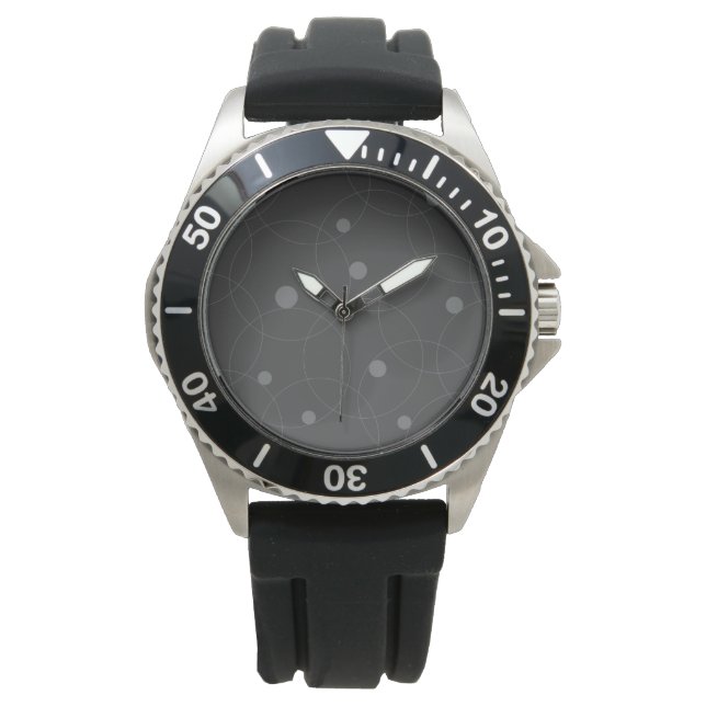 Modern, simpel, playful, fun pattern of circle horloge (Voorkant)
