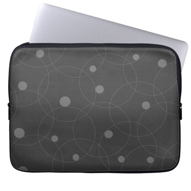 Modern, simpel, playful, fun pattern of circle laptop sleeve (Voorkant)