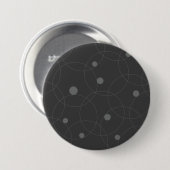 Modern, simpel, playful, fun pattern of circle ronde button 7,6 cm (Voorkant /achterkant)