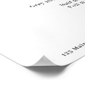 Modern Simpel Silver Salon Price List Poster (Hoek)