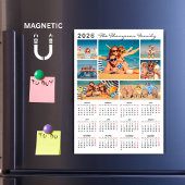 Modern Simple 2026 Calendar Photo Collage Magnet