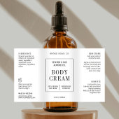 Modern Simple 4OZ Cosmetic Bottle Wraparound Label