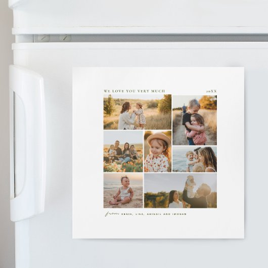 Modern Simple 7 Photo Collage Christmas