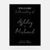 Modern Simple Acrylic Wedding Welcome Sign (Recto)