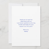 Modern Simple Afstuderen Photo Afstuderen Bedankkaart (Achterkant)