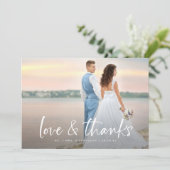 Modern Simple Amour et Merci 2 Mariage photo (Debout devant)