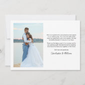 Modern Simple Amour et Merci 2 Mariage photo (Dos)