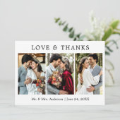 Modern Simple Amour et Merci Mariage 3 Photo (Debout devant)