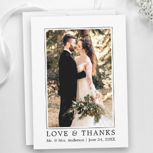 Modern Simple Amour et Merci photo Mariage