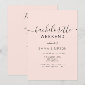 Modern Simple Bachelorette Weekend Kaart