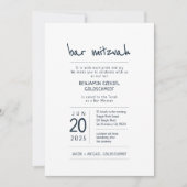 Modern + Simple Bar Mitzvah Kaart (Voorkant)