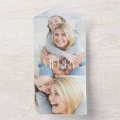 Modern Simple Be Merry Typography 1 Photo All In One Uitnodiging (Binnen)