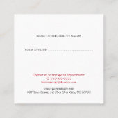 Modern Simple Beauty Salon Coupon (Achterkant)