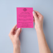 Modern Simple Bight Pink Business Logo Promotional Flyer (Hand)