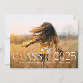 Modern Simple Black Photo Afstuderen aangekondigd Kaart (Voorkant)