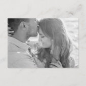Modern Simple Black Photo QR Code Weddenschap RSVP Kaartje (Achterkant)
