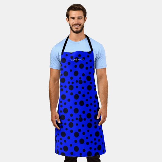 Modern Simple Black polka dot on Blue pattern Schort (Gedragen)