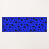 Modern Simple Black polka dot on Blue pattern Yogamat (Voorkant (horizontaal))