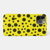 Modern Simple Black polka dot yellow pattern Case-Mate iPhone Case (Achterkant (horizontaal))