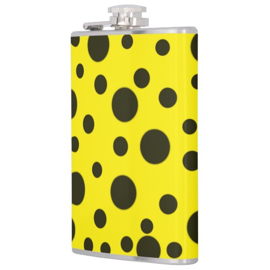 Modern Simple Black polka dot yellow pattern Heupfles (Links)