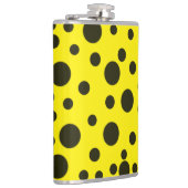 Modern Simple Black polka dot yellow pattern Heupfles (Rechts)