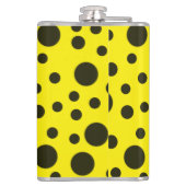 Modern Simple Black polka dot yellow pattern Heupfles (Achterkant)