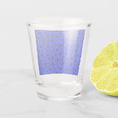 Modern Simple Black polka dot yellow pattern Shot Glas (Achterkant)