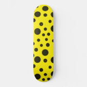 Modern Simple Black polka dot yellow pattern Skateboard (Voorkant)