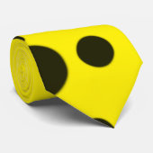 Modern Simple Black polka dot yellow pattern Stropdas (Opgerold)