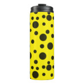 Modern Simple Black polka dot yellow pattern Thermosbeker (Voorkant)