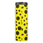 Modern Simple Black polka dot yellow pattern Thermosbeker (Achterkant)