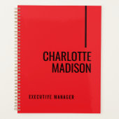 Modern Simple Black Red Minimalist Bold Text Name (Devant)