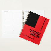 Modern Simple Black Red Minimalist Two Sided (Devant avec enveloppe)