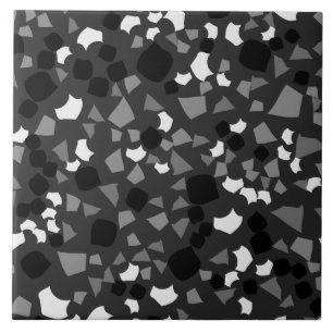 Modern Simple Black Terrazzo White Tegel Tegeltje