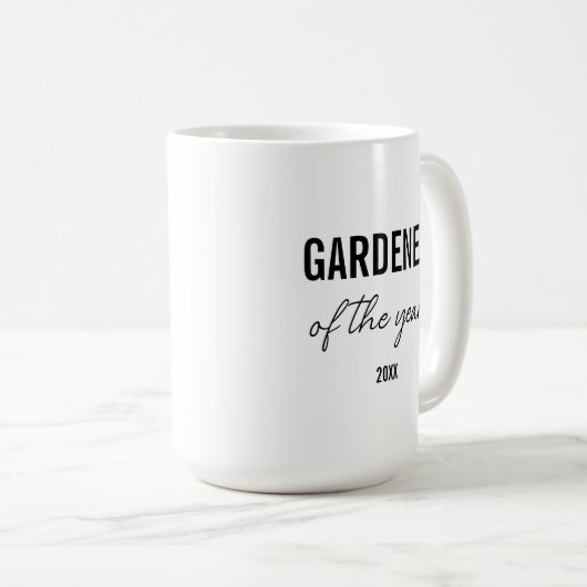 Modern Simple Black Typography Custom Gardener Koffiemok (Voorkant rechts)