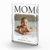 Modern Simple Black Typography I Love You Mom Fotoblokken (Rechts)