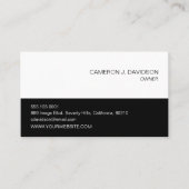 Modern Simple Black White-chic Company Visitekaartje (Voorkant)