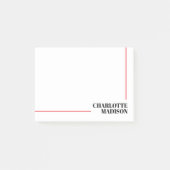 Modern Simple Black White Trendy Minimalist Plain  Post-it® Notes (Voorkant)