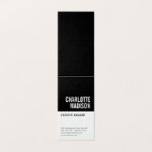 Modern Simple Black White Trendy Minimalist Plain  Visitekaartjes (Buitenkant ongevouwen)